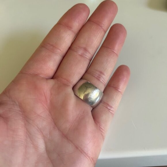 Lillly Barrack Multi Stone Amethyst Wideband Ring- Adjustable- Sterling Silver - Picture 2 of 8